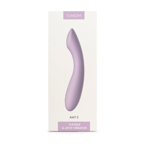 Svakom Amy 2 (Lilac) – Waterproof G-Spot and Clitoral Vibrator with Powerful Vibrations Vibrators - G Spot