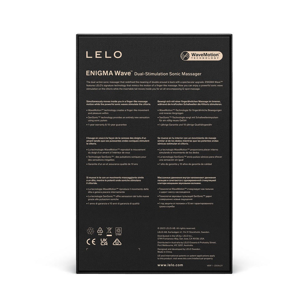 Lelo Enigma Wave (Black) – Luxury G-Spot and Clitoris Massager > Vibrators > Ladies > Rabbit Multi