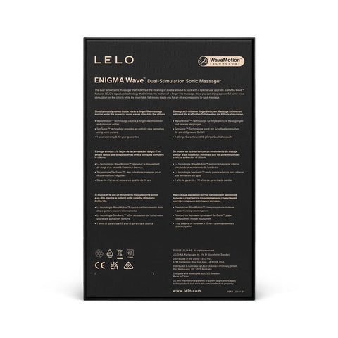 Lelo Enigma Wave GSpot and Clitoris Massager Black VIBRATORS-RABBIT-MULTI