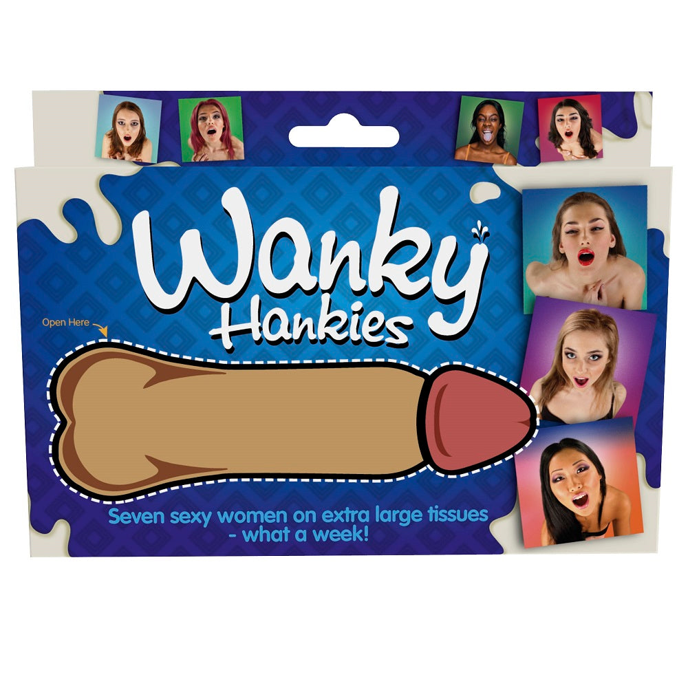 Wanky Hankies Extra Large Tissues (33cm x 33cm) – Printed Novelty Tissues Gag Gifts & Novelties