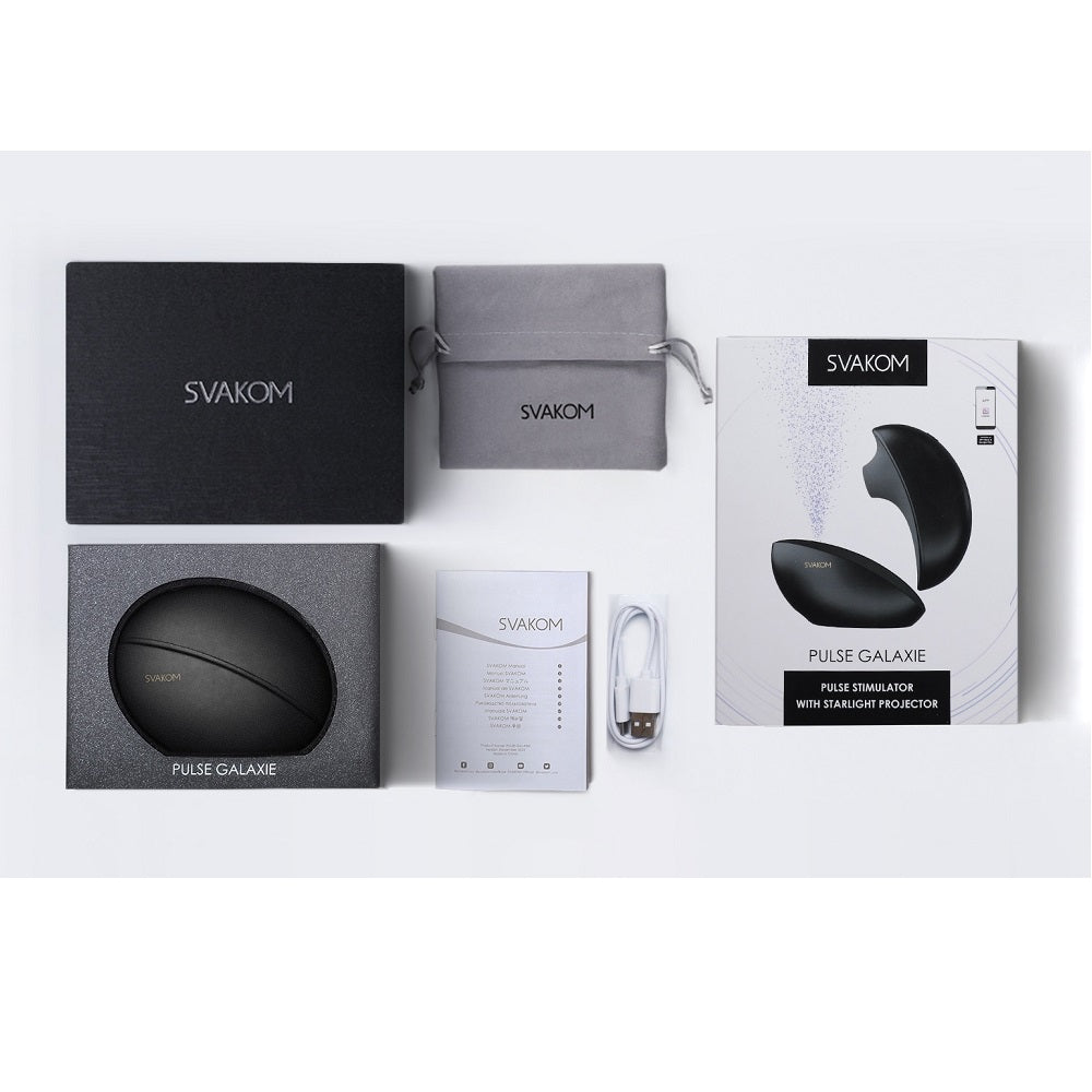 Svakom Galaxie (Midnight Black) – Remote-Controlled Suction Vibrator with Mood Projector Remote Control
