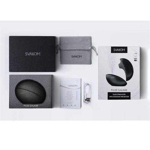 Svakom Galaxie (Midnight Black) – Remote-Controlled Suction Vibrator with Mood Projector Remote Control