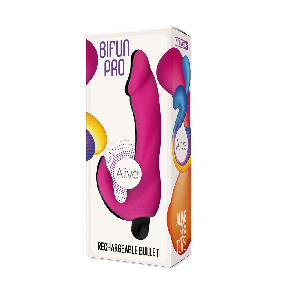 Alive Bifun Pro (Rechargeable) – Double Stimulation Vibrator 15 cm Insertable VIBRATORS-RABBIT