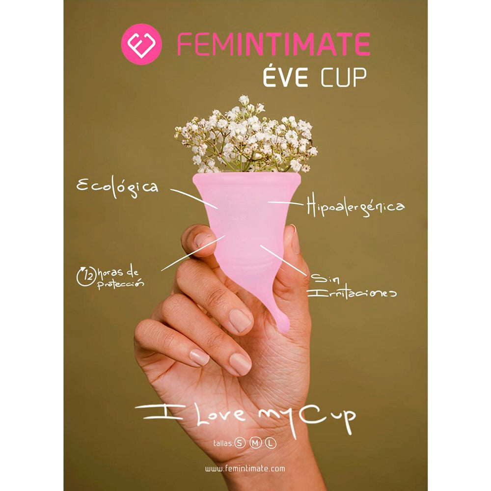 Femintimate Eve Cup S Menstrual Cup Rosa 4 cm Diameter 6.8 cm Height Medical Grade Silicone > Essentials > Menstrual Products