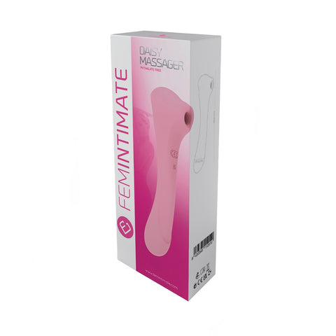 Femintimate Daisy Clitoral Massager Pink Ergonomic Silicone Waterproof Air Pulsation