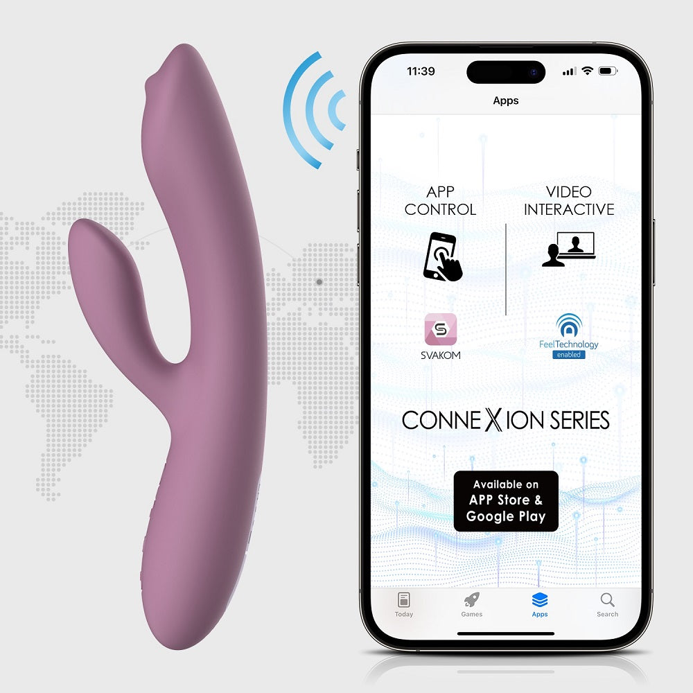 Svakom Trysta Neo (Black) – Interactive Rolling G-Spot Rabbit Vibrator with App Control and Customizable Modes > Sex Toys For Ladies > G-Spot Vibrators