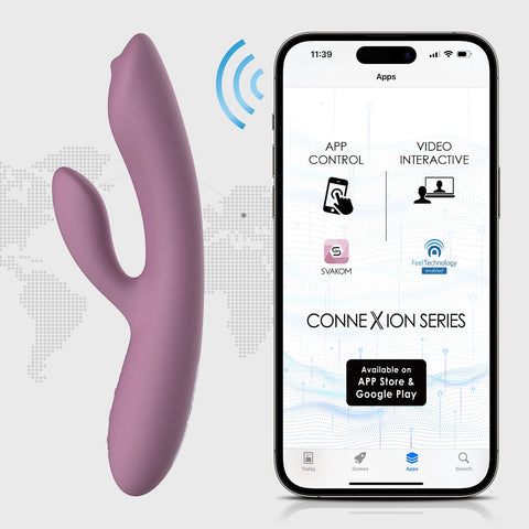 Svakom Trysta Neo (Black) – Interactive Rolling G-Spot Rabbit Vibrator with App Control and Customizable Modes Vibrators - G Spot
