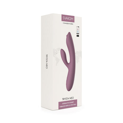 Svakom Trysta Neo (Black) – Interactive Rolling G-Spot Rabbit Vibrator with App Control and Customizable Modes Vibrators - G Spot