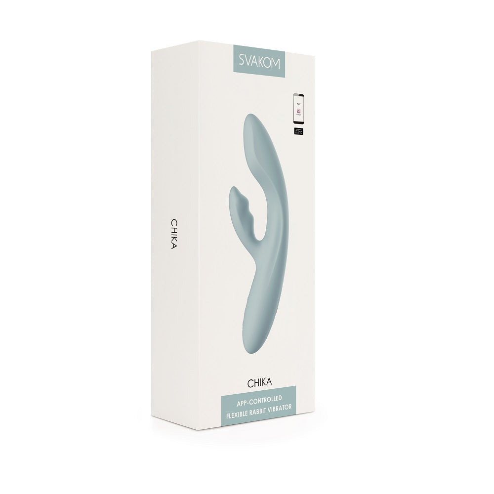 Svakom Chika (Black) – App-Controlled Flexible Warming Rabbit Vibrator > Vibrators > Ladies > Rabbit