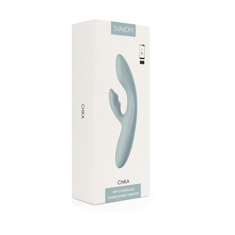 Svakom Chika (Black) – App-Controlled Flexible Warming Rabbit Vibrator > Vibrators > Ladies > Rabbit