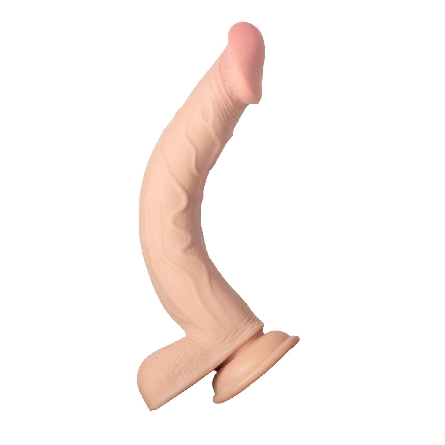 RealCocks Dual Layer Bendable Dildo 10 Inch Vanilla – Lifelike 10 Inch Dildo Dongs Big