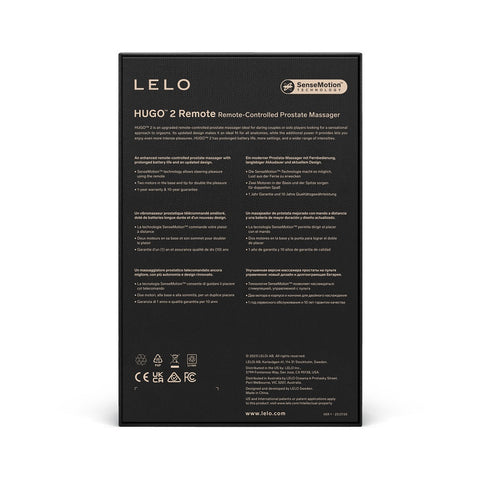 Lelo Hugo 2 (Black) – Remote-Controlled Prostate Massager > Anal Range > Prostate Plugs