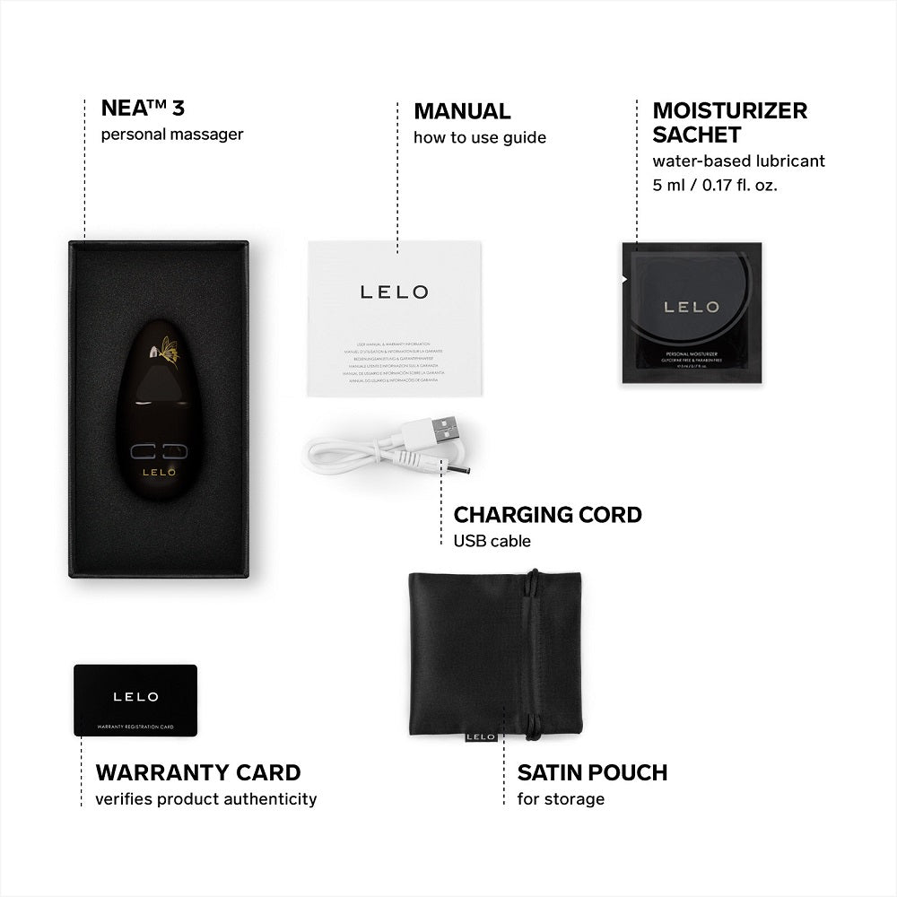 Lelo Nea 3 (Black) – Petite Clitoral Massager > Sex Toys For Ladies > Clitoral Vibrators and Stimulators