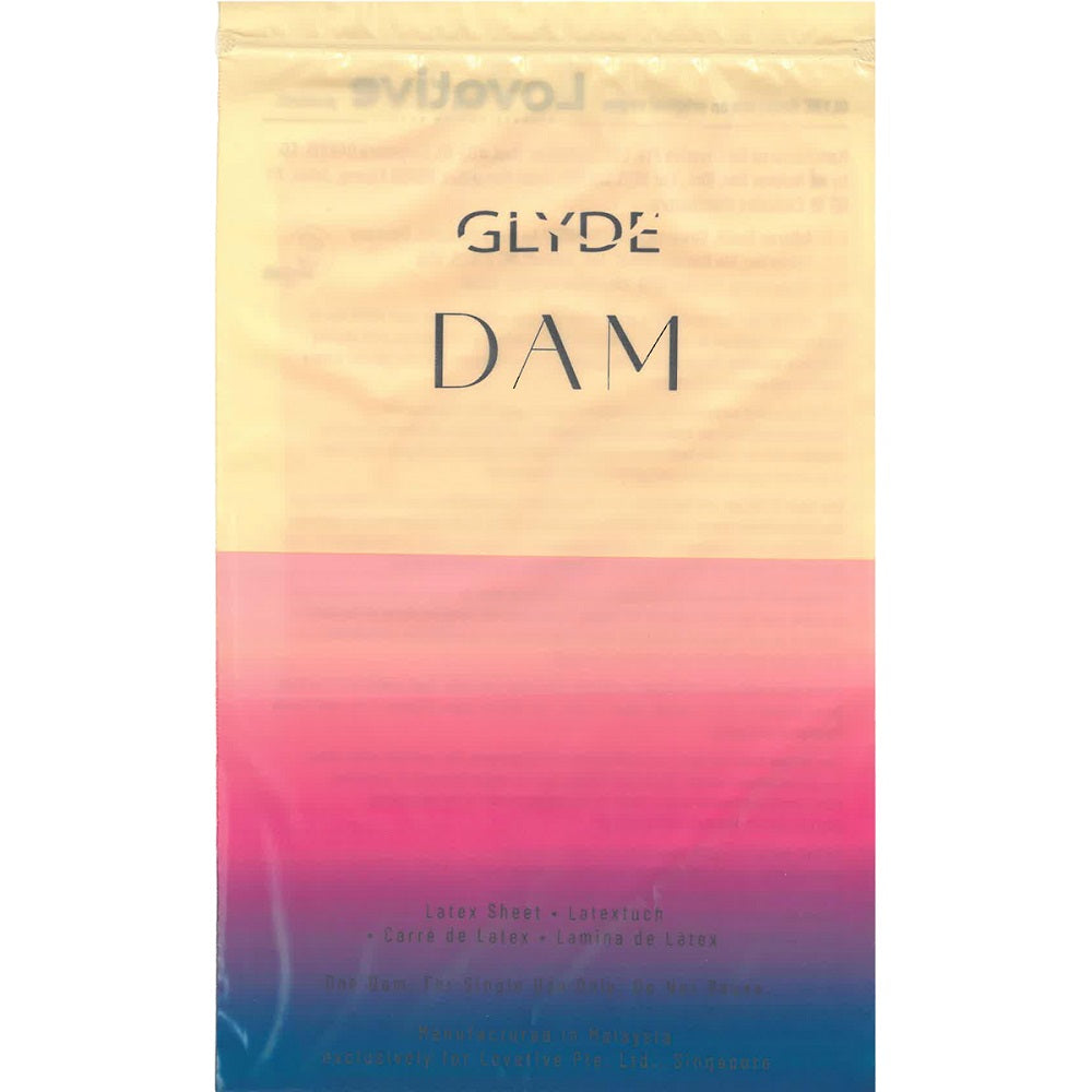 Glyde Vegan Dams Mixed Flavour 4 Pack – Silky Thin Barrier Latex Sheets Condoms