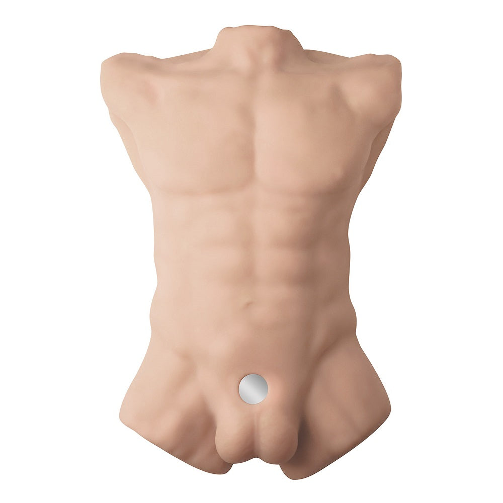 Silexd Liquid Silicone Flesh Male Torso with 7" Interchangeable Dildo Secondary image