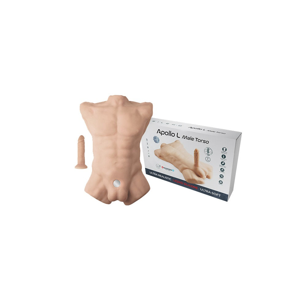 Silexd 7 Inch Liquid Silicone Flesh Male Torso with Dildo DOLLS