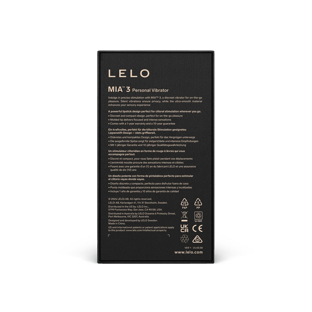 Lelo Mia 3 (Deep Rose) – Luxurious Lipstick Vibrator > Vibrators > Mini Vibrators