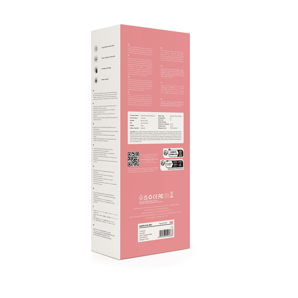 Svakom Ava Neo (Pink) – Interactive Thrusting Vibrator with App Control and Multiple Modes > Vibrators > Standard Vibrators