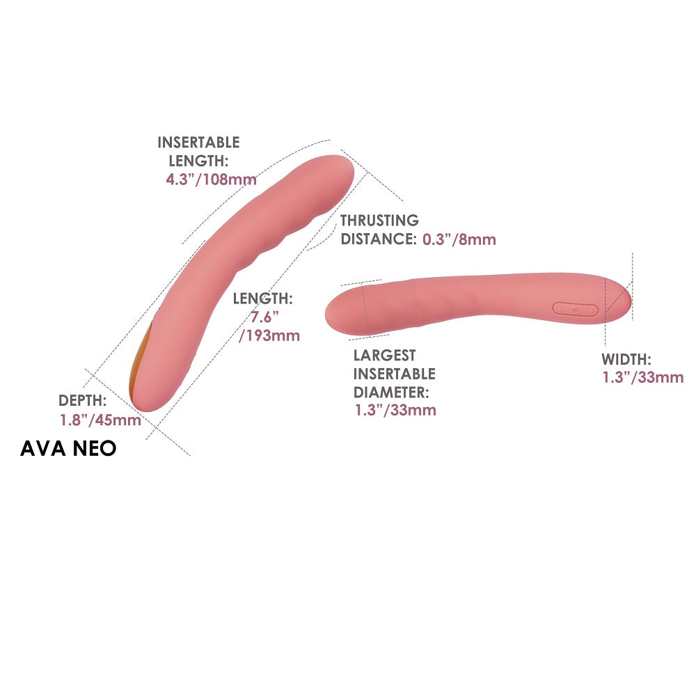 Svakom Ava Neo (Pink) – Interactive Thrusting Vibrator with App Control and Multiple Modes > Vibrators > Standard Vibrators