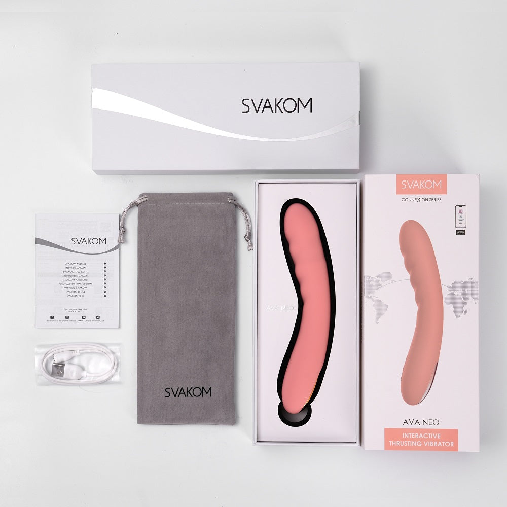 Svakom Ava Neo (Pink) – Interactive Thrusting Vibrator with App Control and Multiple Modes > Vibrators > Standard Vibrators