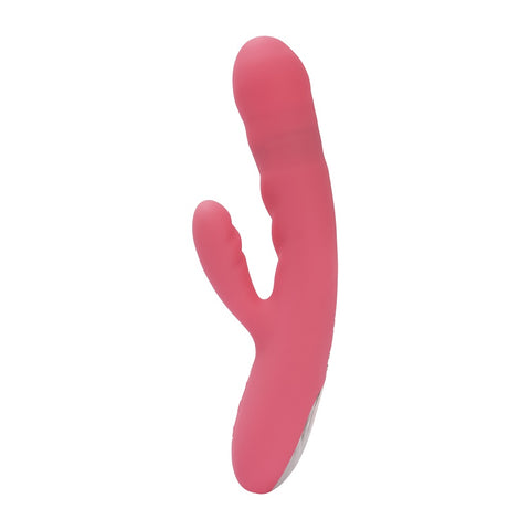 Svakom Avery (Pink) – Waterproof Thrusting Vibrator with Clitoral Stimulator and Magnetic Charging 7.6 Inch Default Title VIBRATORS-RABBIT