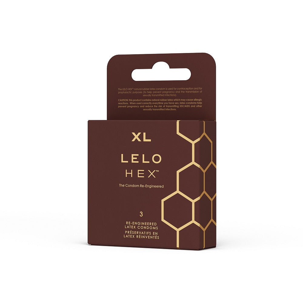Lelo Hex Respect XL Condoms 3 Pack – Extra Thin Extra Strong XL Condoms Condoms