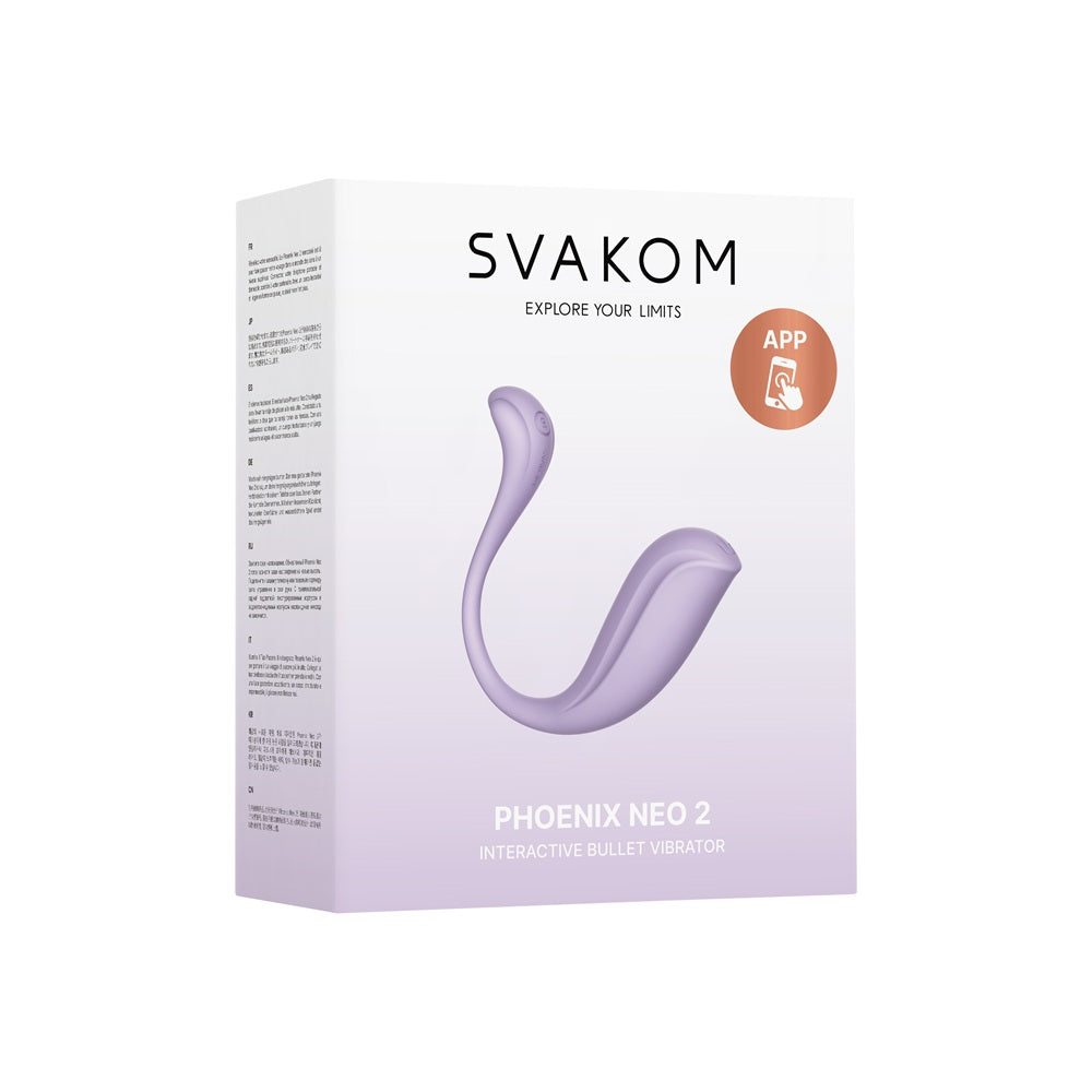 Svakom Phoenix Neo 2 (Lilac) – Interactive App-Controlled Silicone Vibrator > Sex Toys > Remote Control Toys