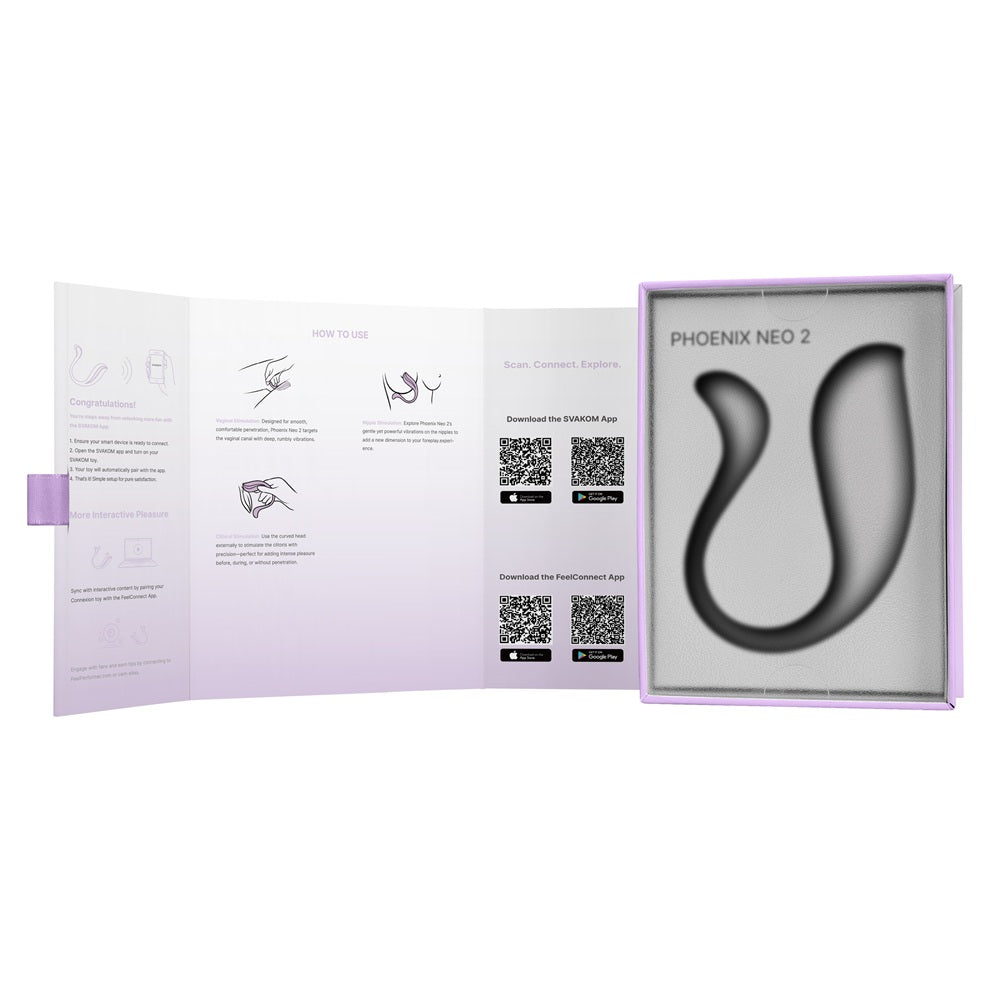 Svakom Phoenix Neo 2 (Lilac) – Interactive App-Controlled Silicone Vibrator > Sex Toys > Remote Control Toys