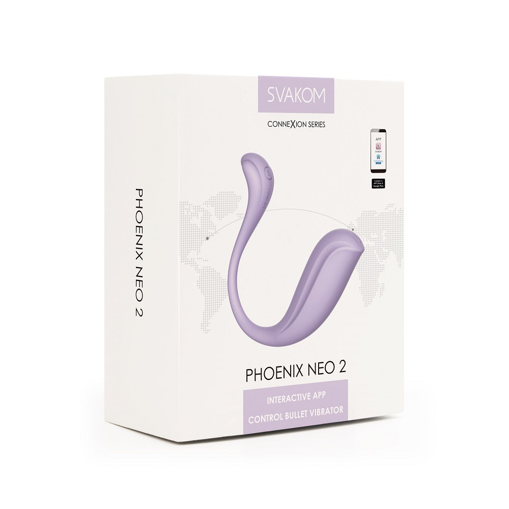 Svakom Phoenix Neo 2 (Lilac) – Interactive App-Controlled Silicone Vibrator > Sex Toys > Remote Control Toys