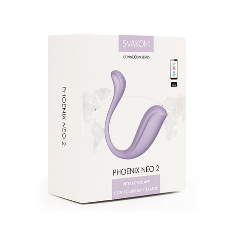 Svakom Phoenix Neo 2 (Lilac) – Interactive App-Controlled Silicone Vibrator Remote Control