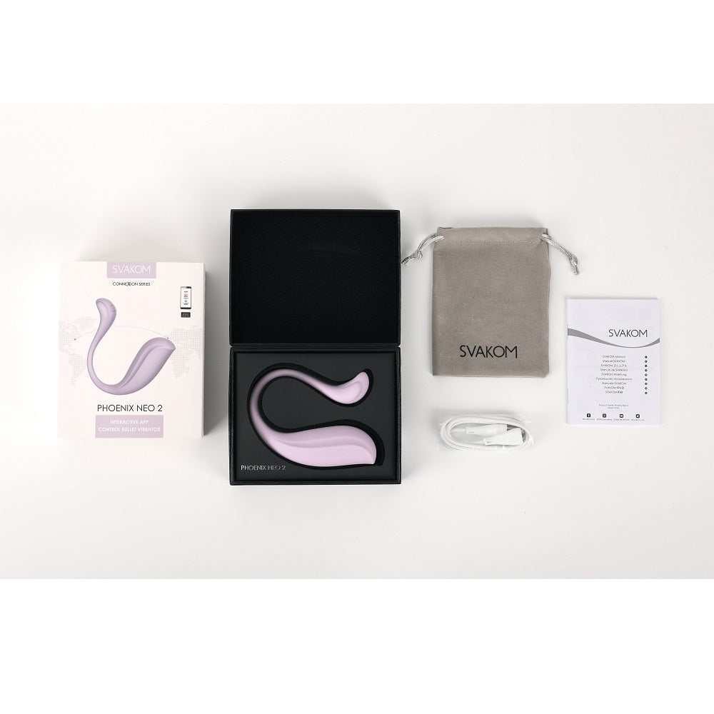Svakom Phoenix Neo 2 (Lilac) – Interactive App-Controlled Silicone Vibrator > Sex Toys > Remote Control Toys