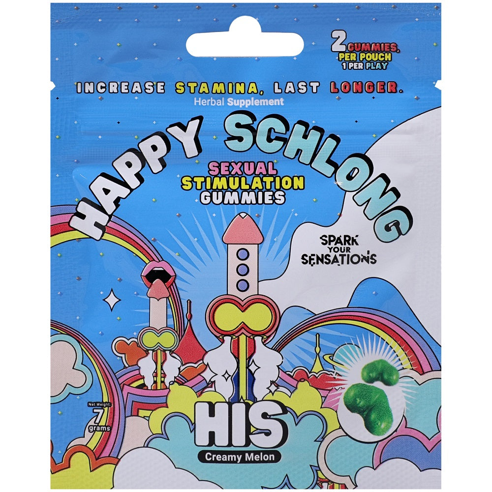 Happy Schlong His Sexual Stimulation Gummies 2 Pack – Herbal Libido Enhancer Gummies Enhancers Female