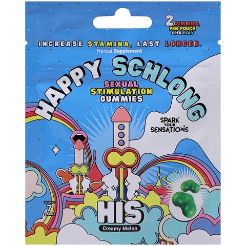 Happy Schlong His Sexual Stimulation Gummies 2 Pack – Herbal Libido Enhancer Gummies Enhancers Female