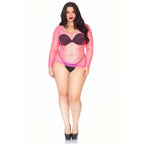 Leg Avenue Net Long-Sleeved Shirt Plus Size UK 14 to 18 – Plus Size Lingerie Top > Clothes > Plus Size Lingerie