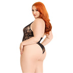 Leg Avenue Floral Lace Deep-V Teddy Plus Size – Lingerie > Clothes > Bodies and Playsuits