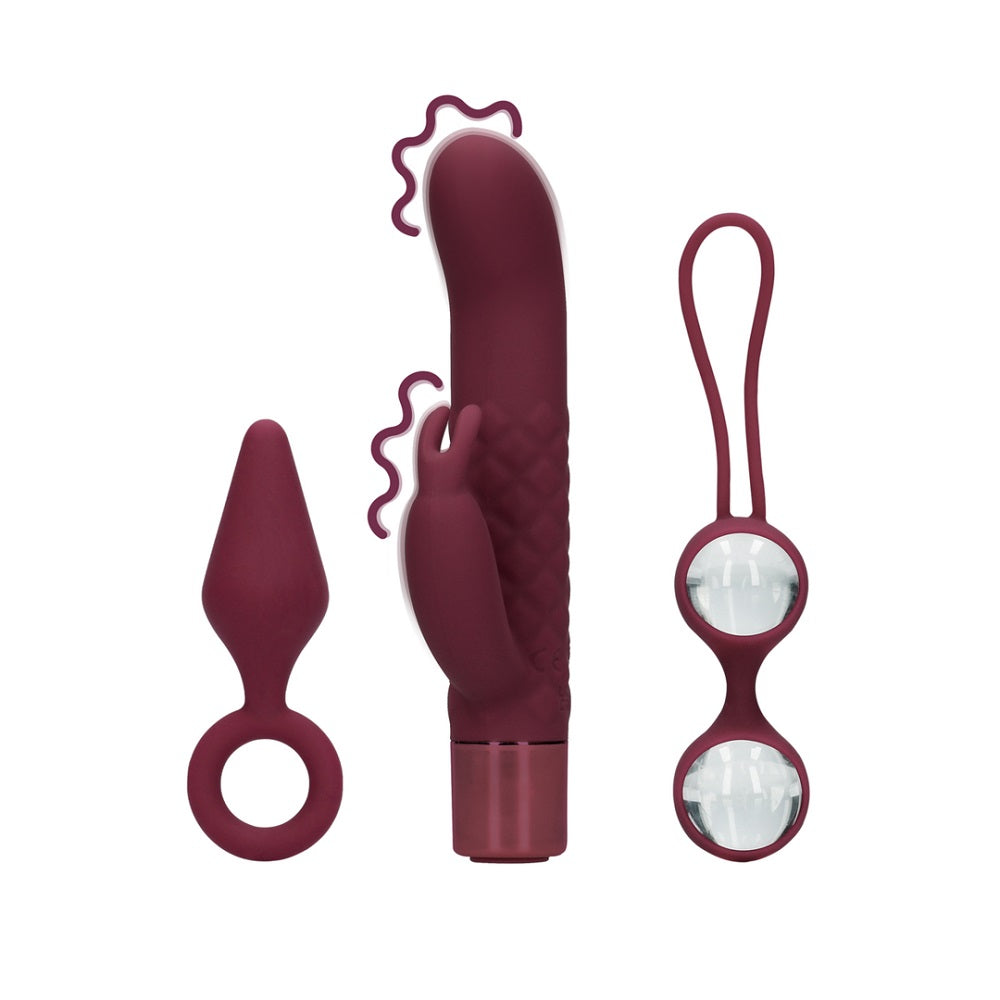 Sexplore Toy Kit for Her – Mini Rabbit Vibrator, Kegel Balls, Anal Plug Set Default Title > Vibrators > Ladies > Rabbit