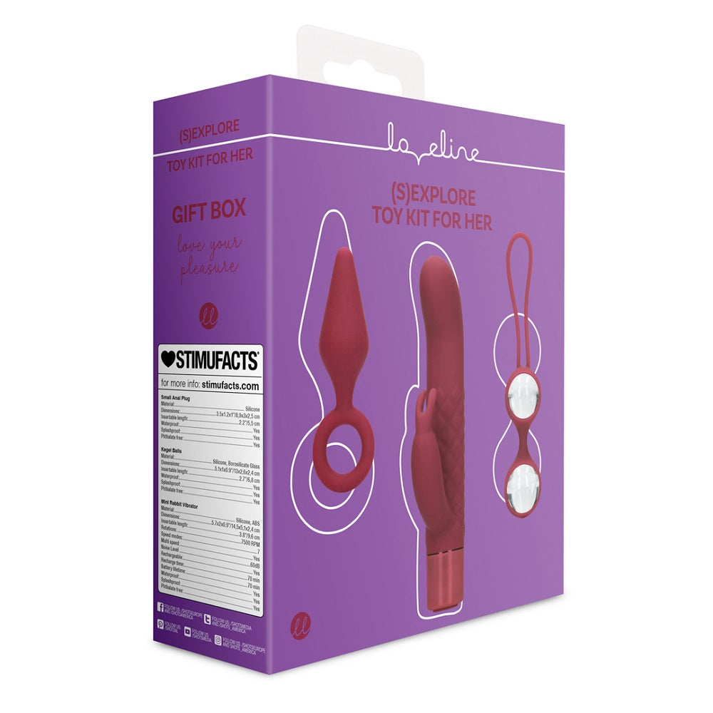Sexplore Toy Kit for Her – Mini Rabbit Vibrator, Kegel Balls, Anal Plug Set > Vibrators > Ladies > Rabbit