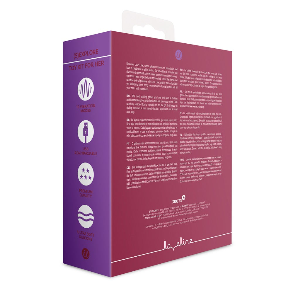 Sexplore Toy Kit for Her – Mini Rabbit Vibrator, Kegel Balls, Anal Plug Set > Vibrators > Ladies > Rabbit