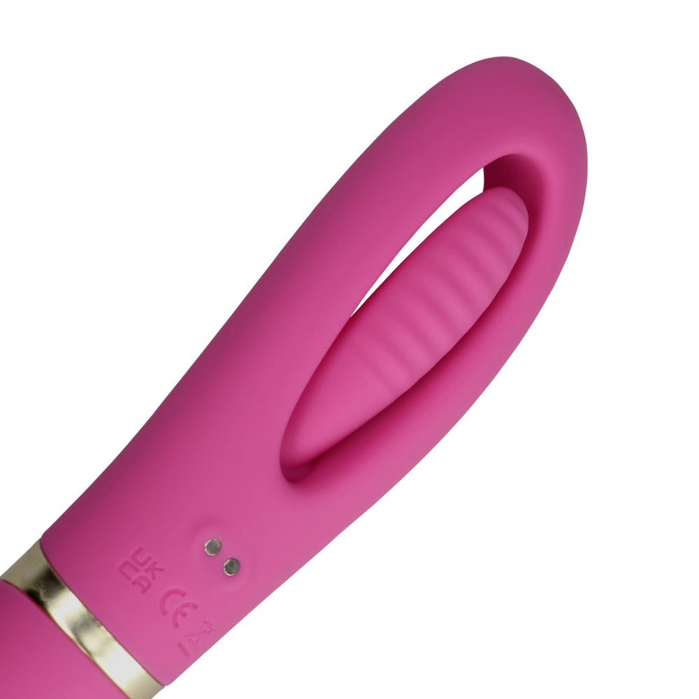 Double-Sided Flapping and G-Spot Vibrator – USB Rechargeable Vibrator 9.5 Inches Total Length 3.7 Inches Insertable Length > Sex Toys For Ladies > G-Spot Vibrators