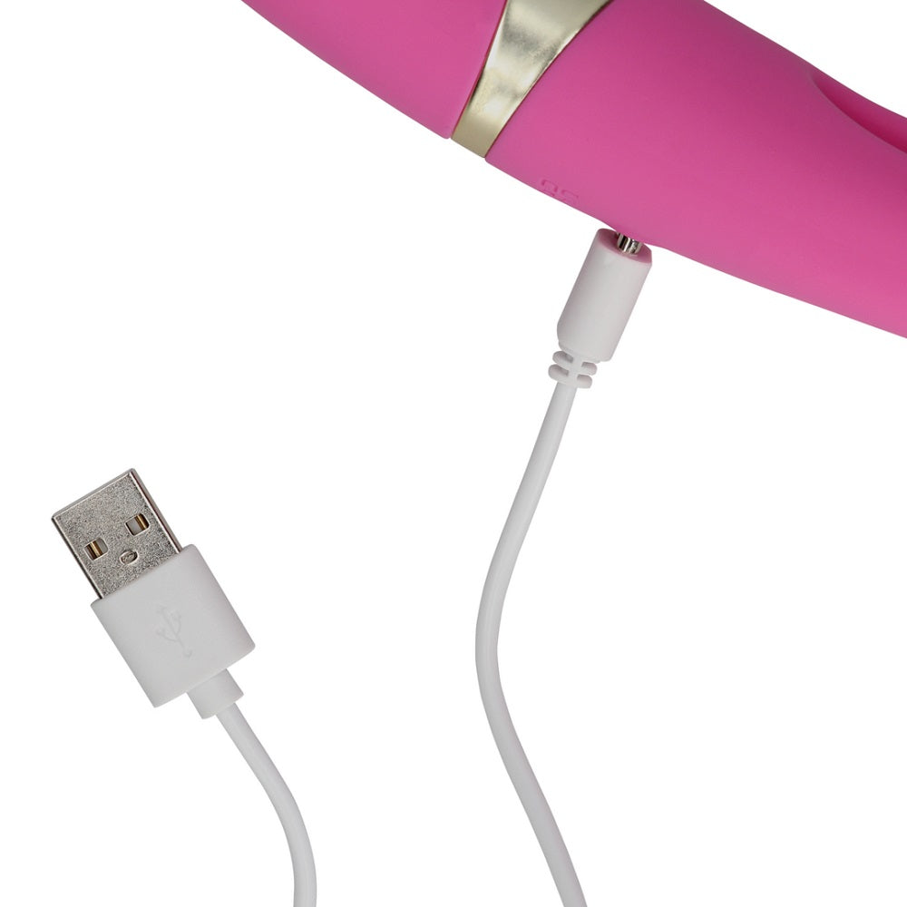 Double-Sided Flapping and G-Spot Vibrator – USB Rechargeable Vibrator 9.5 Inches Total Length 3.7 Inches Insertable Length > Sex Toys For Ladies > G-Spot Vibrators