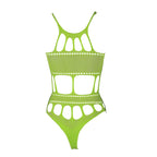 Cut Out Thong Bodysuit (Neon Green Plus Size) – Glow in the Dark Lingerie > Clothes > Bodies and Playsuits