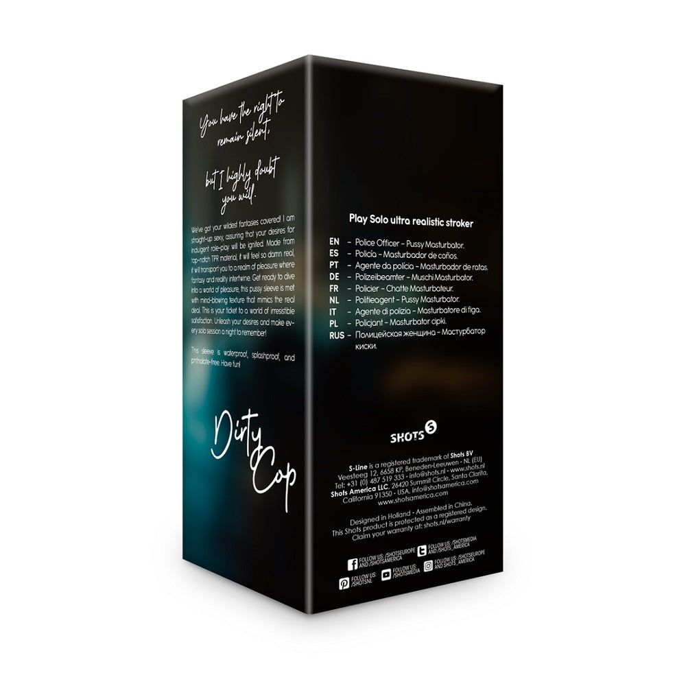 Police Officer Pussy Masturbator 4.9 Inch Insertable Length 4.3 Inch – Lifelike TPE Masturbator Strokers - Manual