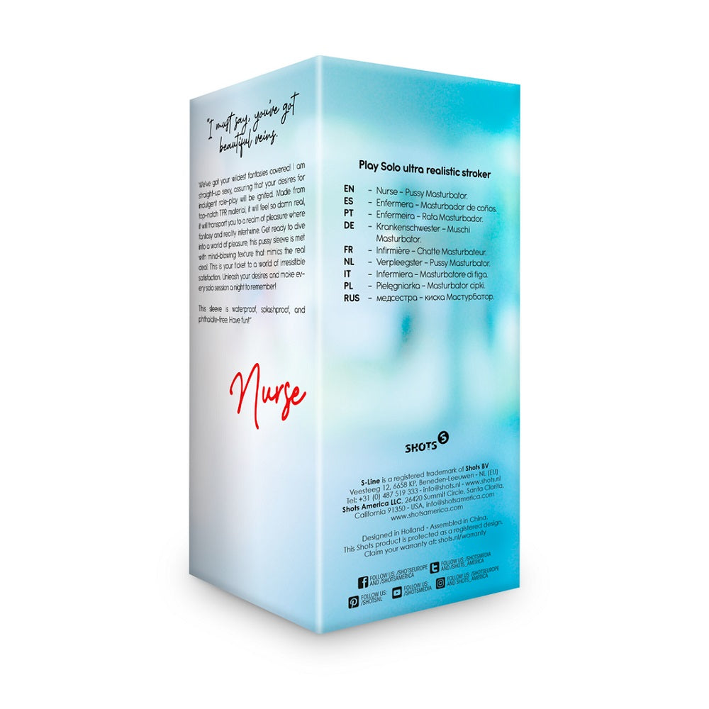 Nurse Pussy Masturbator – Lifelike TPE Masturbator 5.3 Inches Length Strokers - Manual