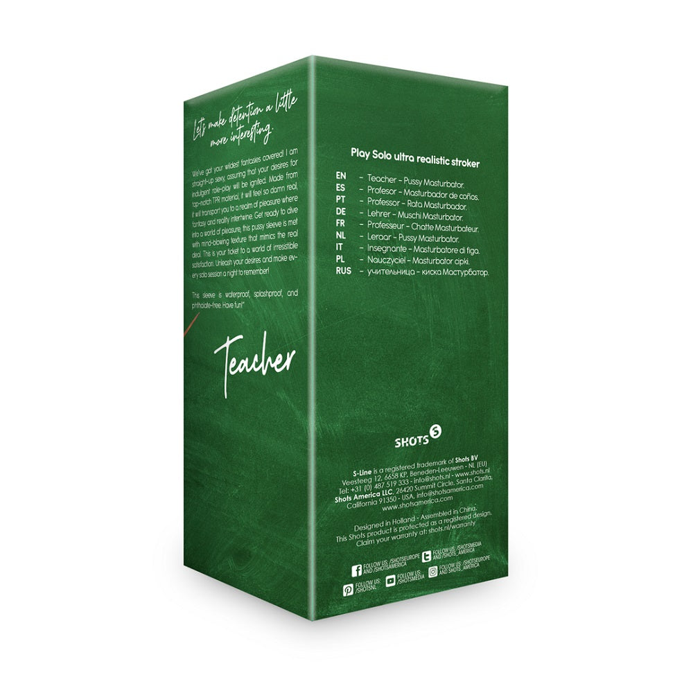 Teacher Pussy Masturbator (TPE) – Lifelike 4.7 Inch Masturbator Strokers - Manual