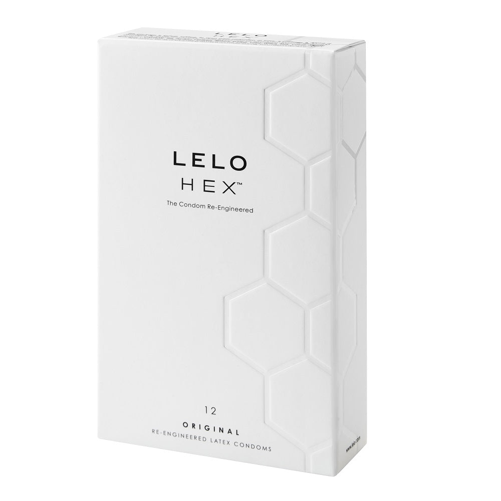 Lelo Hex Condoms Original – Robust Natural Latex Condoms 12 Pack Condoms