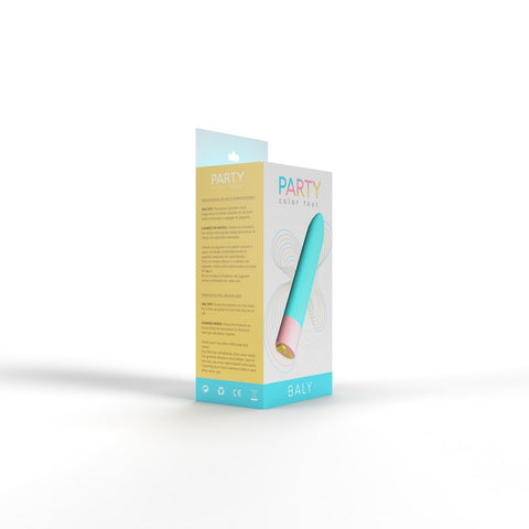 Party Color Baly (Blue) – Waterproof USB Rechargeable Bullet Vibrator with 10 Vibration Modes BULLETS