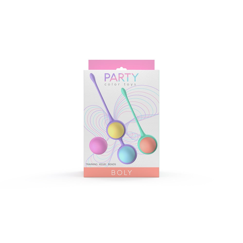 Party Color Boly Kegel Training Beads – Waterproof Silicone Progressive Weighted Kegel Balls Set Kegel & Pelvic Exercisers
