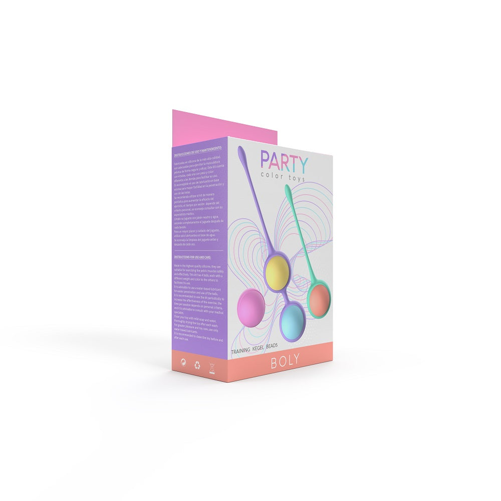 Party Color Boly Kegel Training Beads – Waterproof Silicone Progressive Weighted Kegel Balls Set > Sex Toys For Ladies > Kegel Exercise