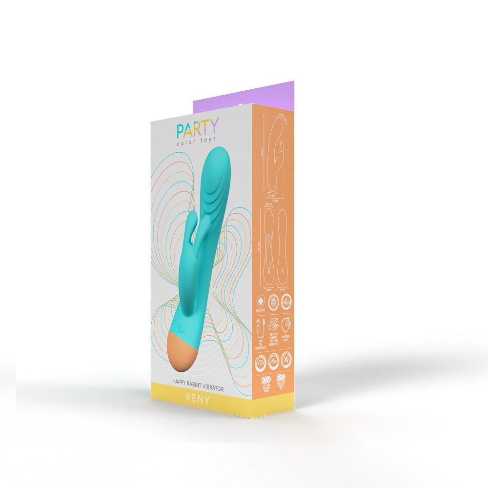 Party Color Keny (Blue) – Waterproof Dual Motor Rabbit Vibrator VIBRATORS-RABBIT