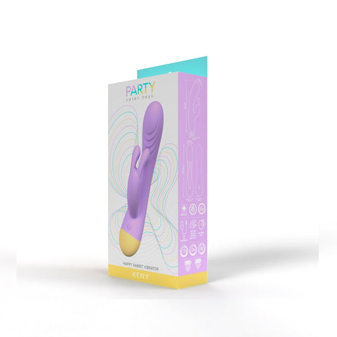 Party Color Keny (Purple) – Waterproof Dual Motor Rabbit Vibrator VIBRATORS-RABBIT
